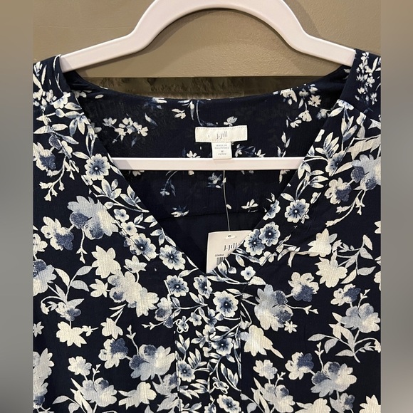 J Jill size 14 Petite navy and white floral sheath dress - Picture 4 of 12